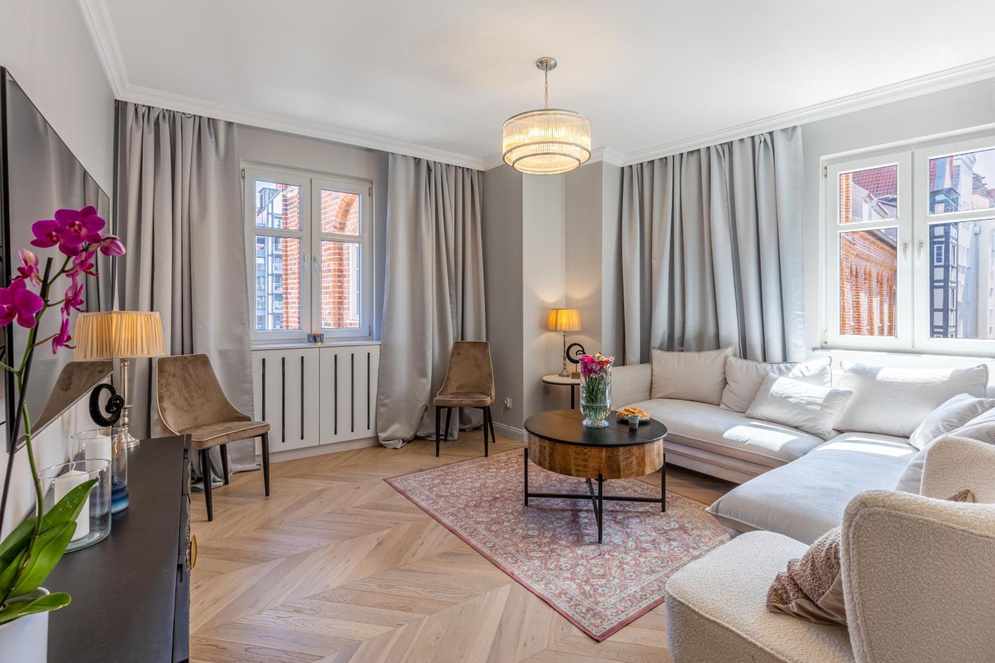Stylowy Apartament W Sercu Starowki Z Widokiem Na Motlawe Danzica Esterno foto